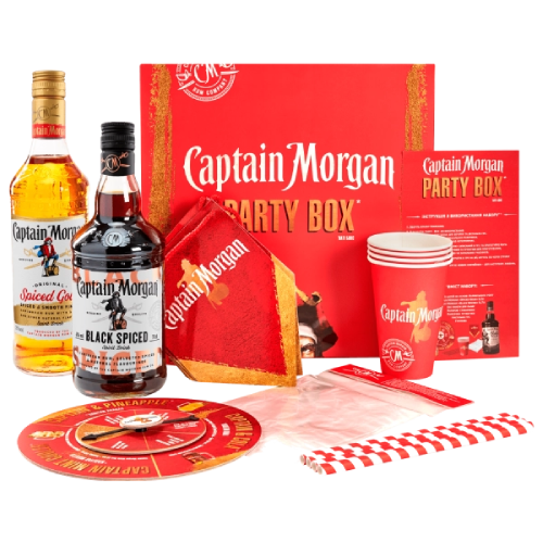 Набор рома Captain Morgan Party Box (Spiced Gold 0.7л & Black Spiced 0.7л)